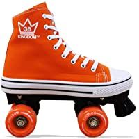 Kingdom GB Patines de Lona HI-PE de Cuatro Ruedas